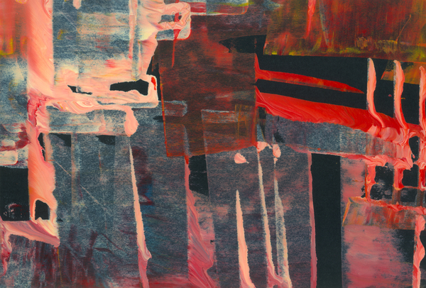 Carle Hessay 1966 Abstract No. 60 with poem "Life Drawing" by Eve Joseph